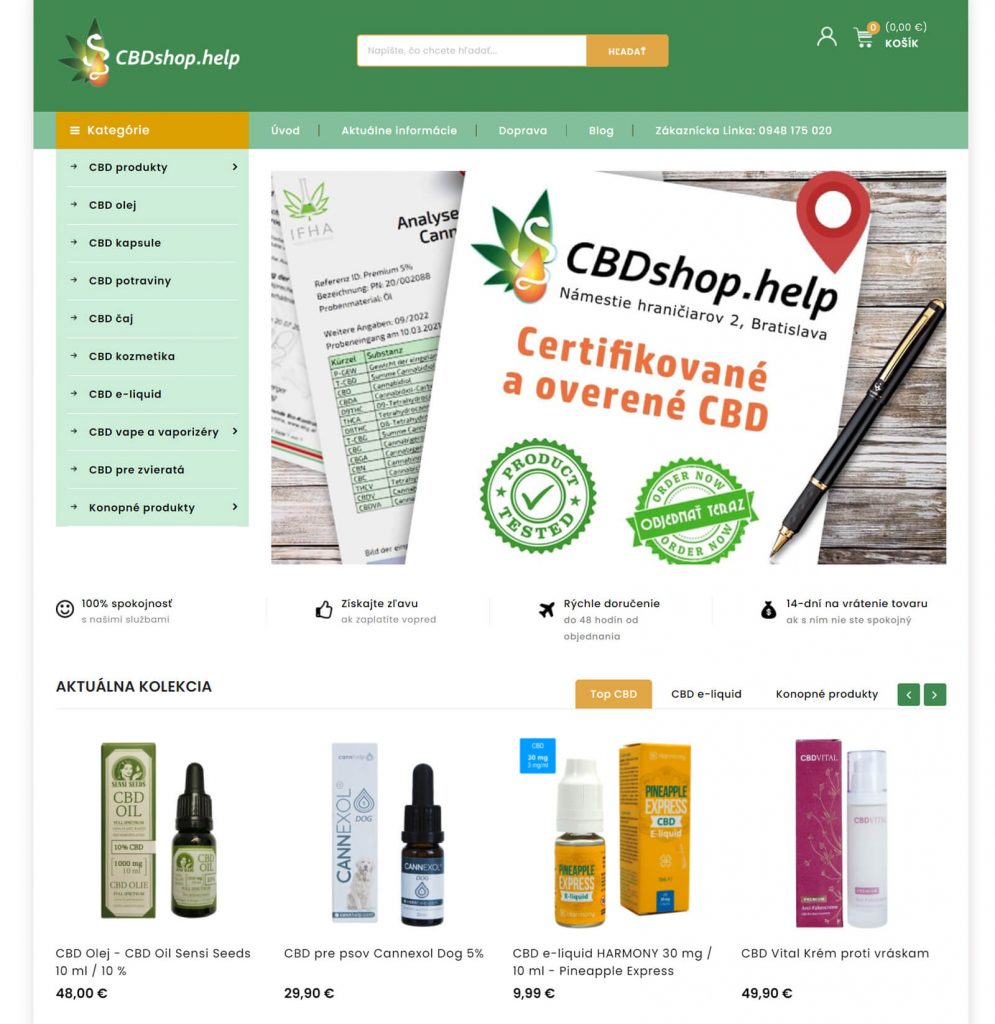 CBDshop.help printscreen internetového obchodu